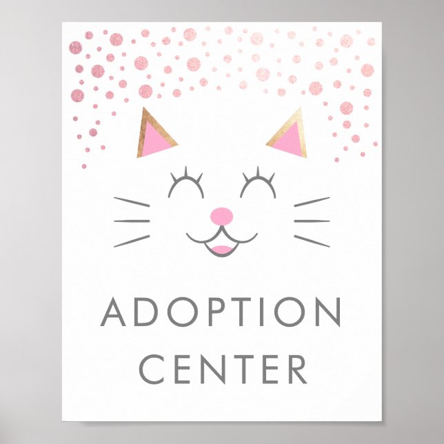 Adoption | Kitty Cat Birthday Party Poster (Vorne)