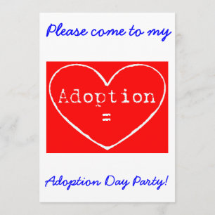 Adoption = Liebe Weißer Adoption Party einladen Einladung
