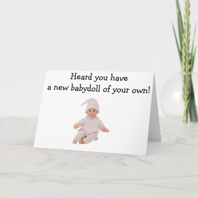 ADOPTION = NEUES BABY-DOLL IHRES EIGENEN KARTE (Vorderseite)