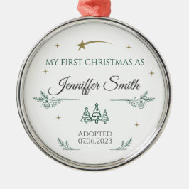 Adoption Ornament Personalisiert als Erstes Weihna Aus Metall