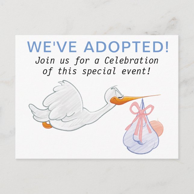 ADOPTION Party Einladungen (Vorderseite)