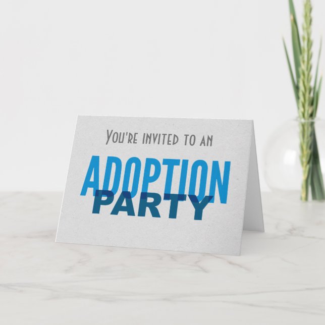 Adoption Party Invatation - Ältere Kinder Einladung (Vorderseite)