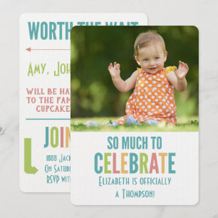 Adoption Party Moderne helle Farben Ankündigung