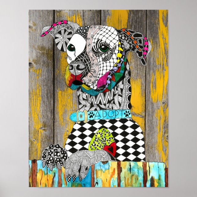 Adoption-Poster für Hunde Poster (Vorne)