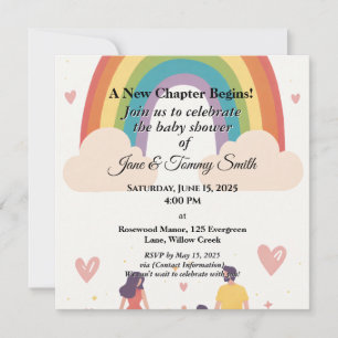 Adoption Rainbow Baby Dusche Save The Date