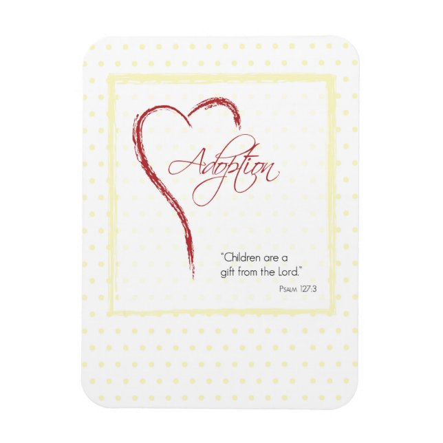 Adoption, religiöse, gelbe Punkte Magnet (Vertikal)