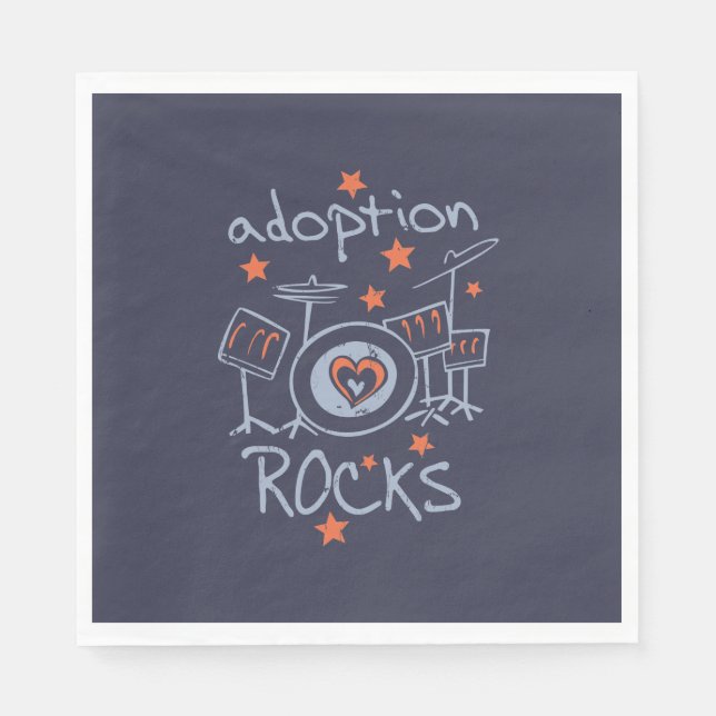Adoption Rocks Party Napkin Serviette (Vorderseite)