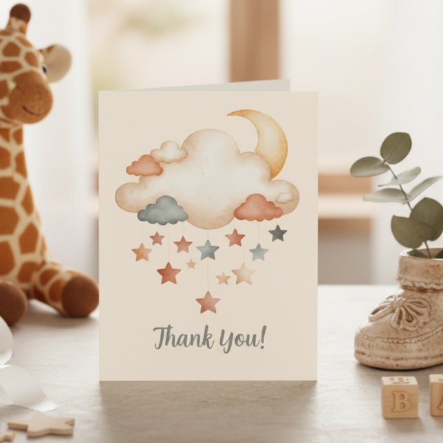 Adoption Shower – Dreamy Star Dankeskarte (Baby Shower thank you card)