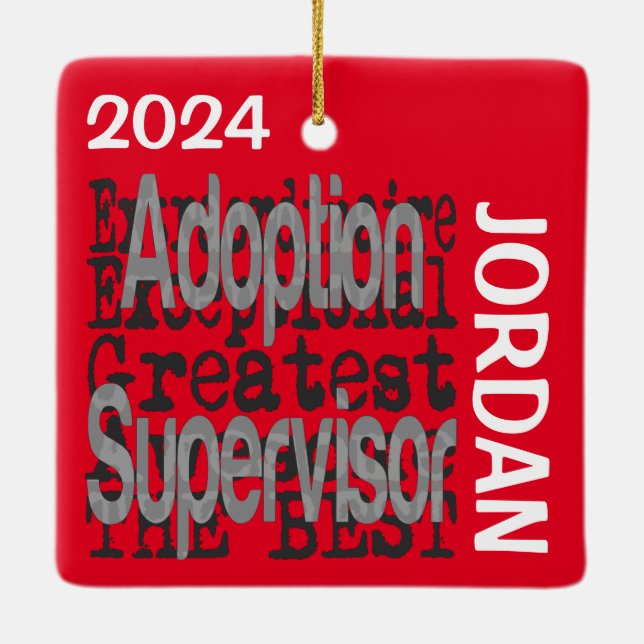 Adoption Supervisor Extraordinaire CUSTOM Keramikornament (Rückseite)