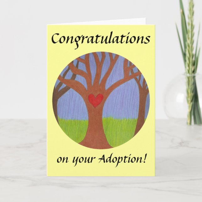 Adoption Tree Herzlichen Glückwunsch zu Ihrer Adop Karte (Vorderseite)