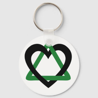 Adoption Triangle Black Green Schlüsselanhänger