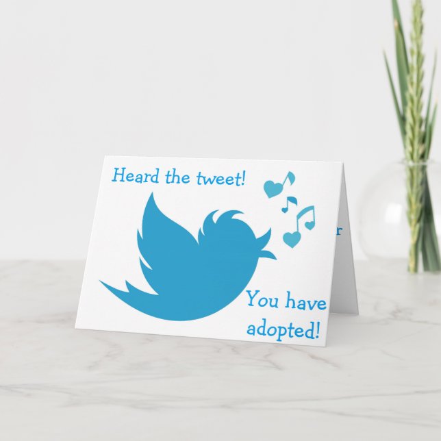 ADOPTION TWEET-BEST-GETWEETET ÜBEREINKÜNFTE KARTE (Vorderseite)