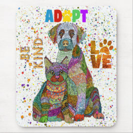 Adoption und Rettung von Hunden und Katzen sind ei Mousepad