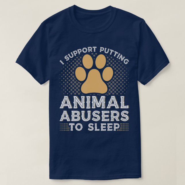Adoption von Heimtieren, Tiermissbrauch unterbinde T-Shirt (Design vorne)