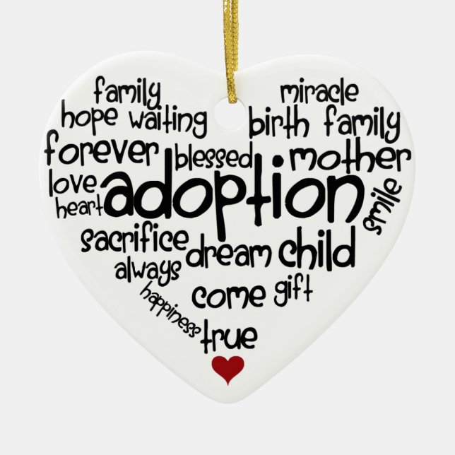 Adoption-Wörter Keramikornament (Vorne)