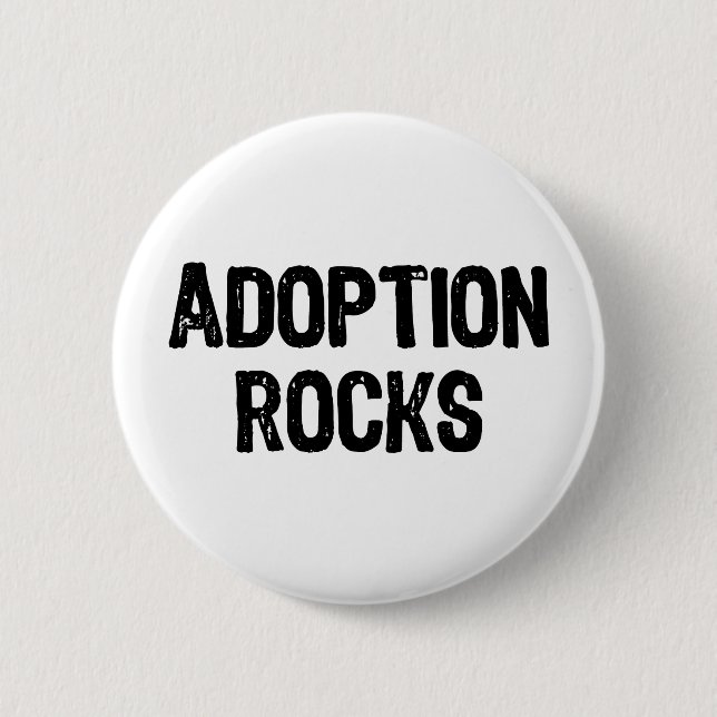 Adoptions-Felsen Button (Vorderseite)