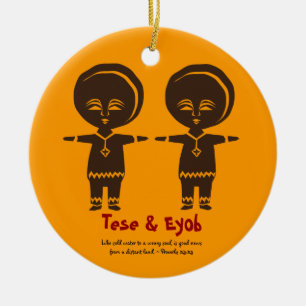 Adoptions-Liebe-Geschwister-Foto-Verzierung Keramik Ornament