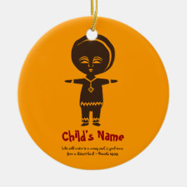 Adoptions-Liebe-Jungen-Foto-Verzierung Keramikornament