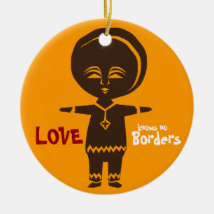 Adoptions-Liebe-Jungen-Verzierung Keramik Ornament