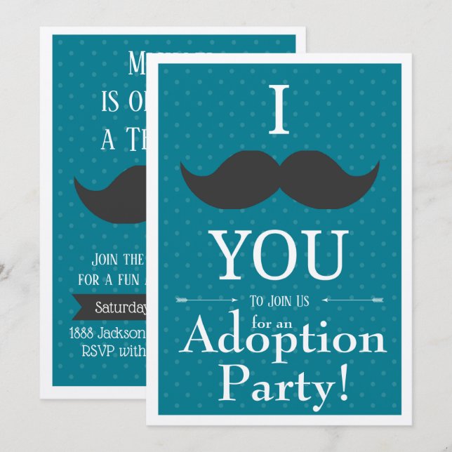 Adoptions-Party-moderne Einladung (Vorne/Hinten)