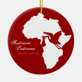 Adoptions-Storch-Afrika-Verzierung Keramik Ornament