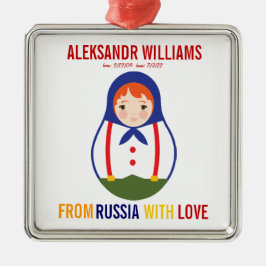 Adoptions-Verzierungs-Russe Matryoshka Andenken Ornament Aus Metall