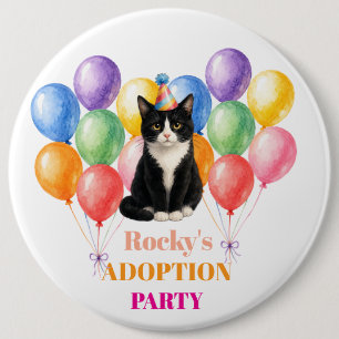 Adoptionsfeier Gotcha-Tag Anzugkatze Haustier Button