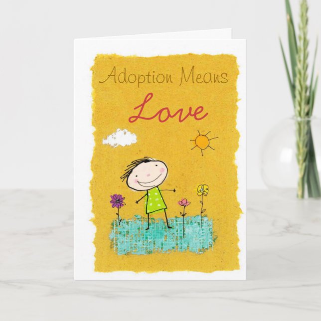Adoptionsglückwunschkarte Karte (Vorderseite)