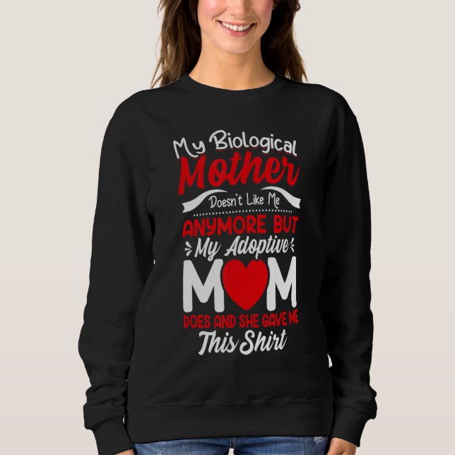 Adoptive Mama Lieben Adoption Adoptiert Kinder Gra Sweatshirt (Vorderseite)