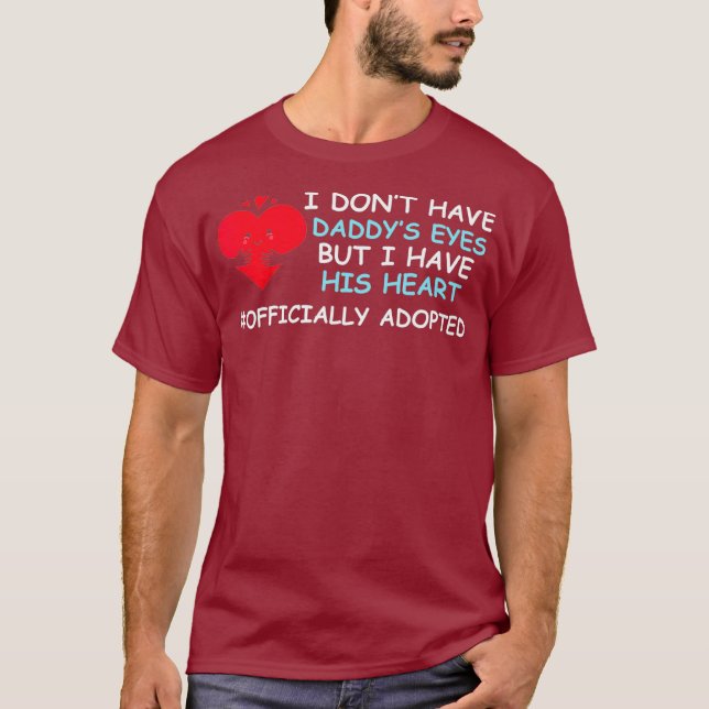 Adoptiver Vater Adoption Familie Gotcha Tagesgesch T-Shirt (Vorderseite)