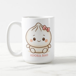 Adora Bao Süße pinke Bao-Bun-Illustration Kaffeetasse
