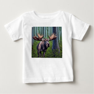 Adorable Abstrakte Kleine Elche Baby T-shirt