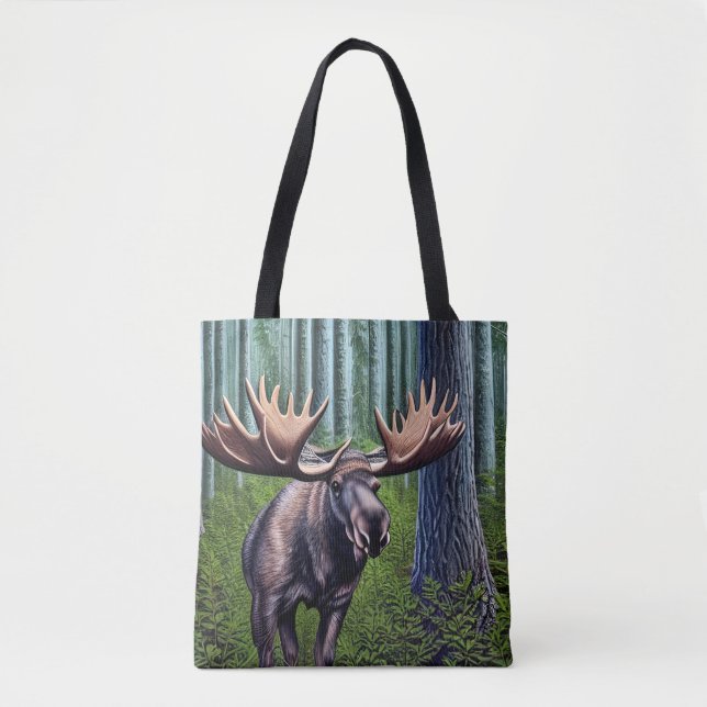 Adorable Abstrakte Kleine Elche Tasche (Vorderseite)