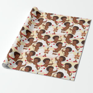 Adorable Afrikanisch-Amerikanische Plattform mit H Geschenkpapier