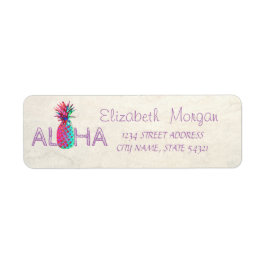 Adorable Aloha Hawaiian Ananas-Adressetikett