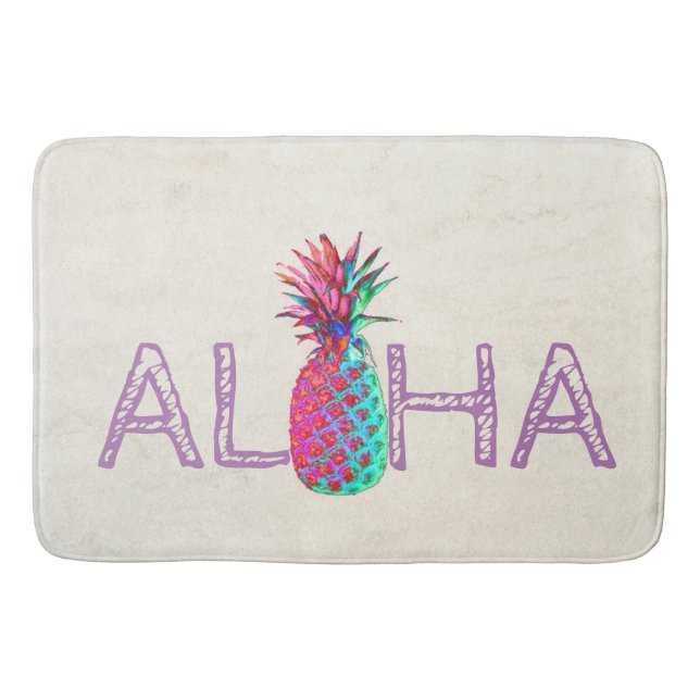 Adorable Aloha Hawaiian Ananas Badematte (Vorderseite)
