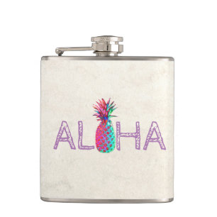 Adorable Aloha Hawaiian Ananas Flachmann