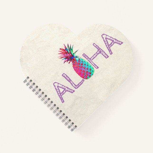 Adorable Aloha Hawaiian Ananas Notizbuch (Vorderseite)