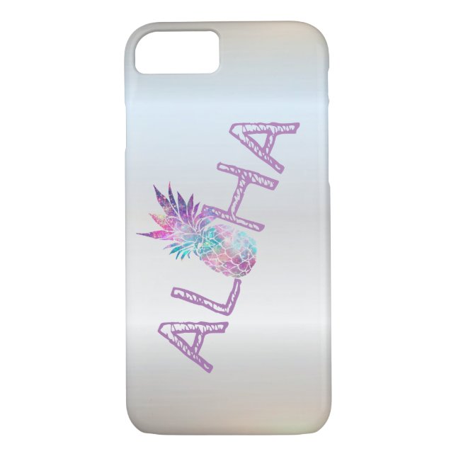 Adorable Aloha Hawaiian Ananas, Silber Case-Mate iPhone Hülle (Rückseite)
