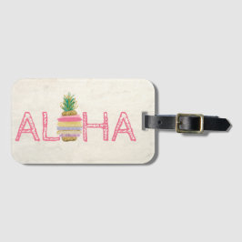 Adorable Aloha Hawaiian Striped Ananas Gepäckanhänger