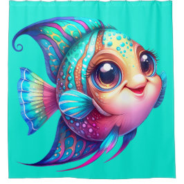 "Adorable Angelfish Splash" Duschvorhang