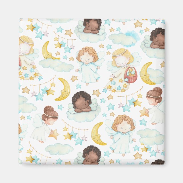 Adorable Angels and Stars Kunst, Dichtung und Musi Magnet (Vorne)
