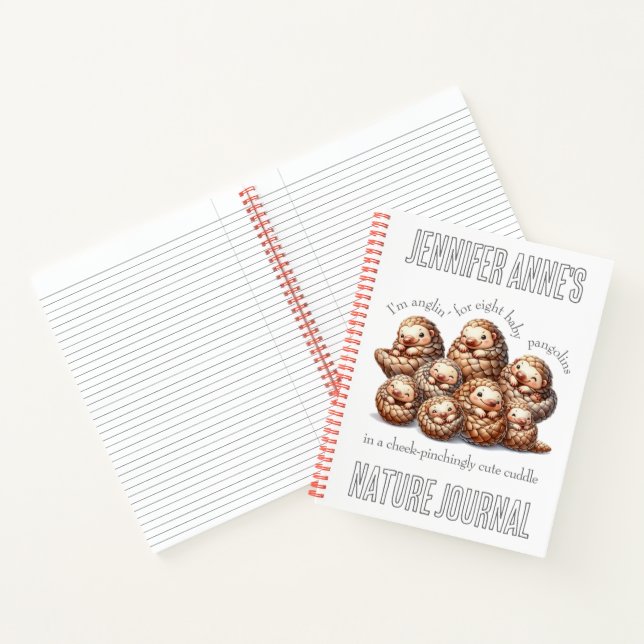 Adorable Anglin" für 8 Niedliche Pangoline Notizbuch (Innenseite)