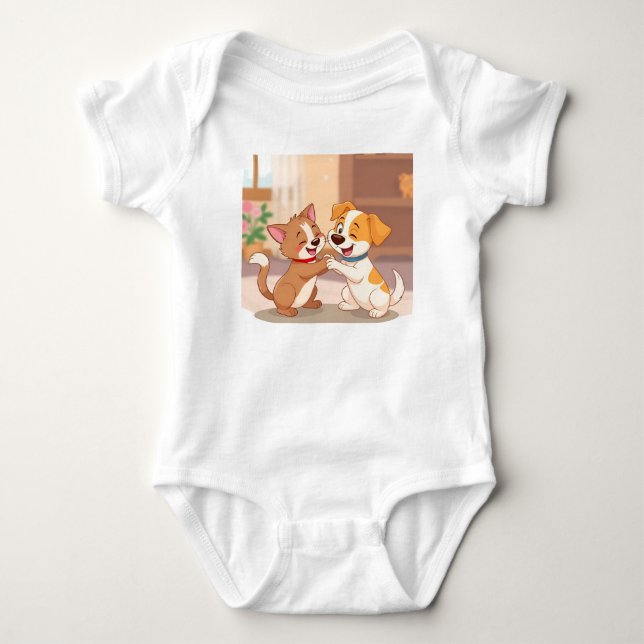 Adorable Animal Print Rompers (Vorderseite)