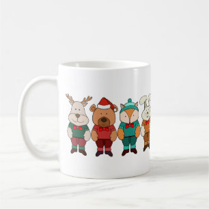 Adorable animals ready for winter kaffeetasse