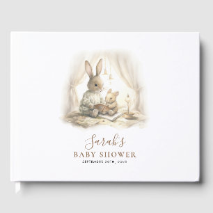 Adorable Aquarelle Bunny Baby shower livre d'or