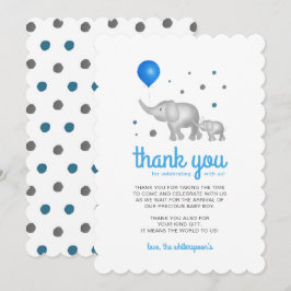 Adorable Aquarelle Elephants Carte de remerciement