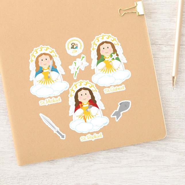 Adorable Archangels Aufkleber (Notizbuch)