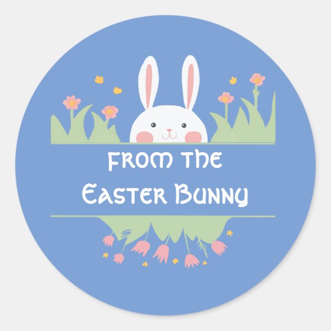 Adorable Aufkleber für Kinder aus Osterhasen (Vorderseite)