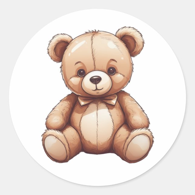 adorable autocollant ours en peluche (Devant)